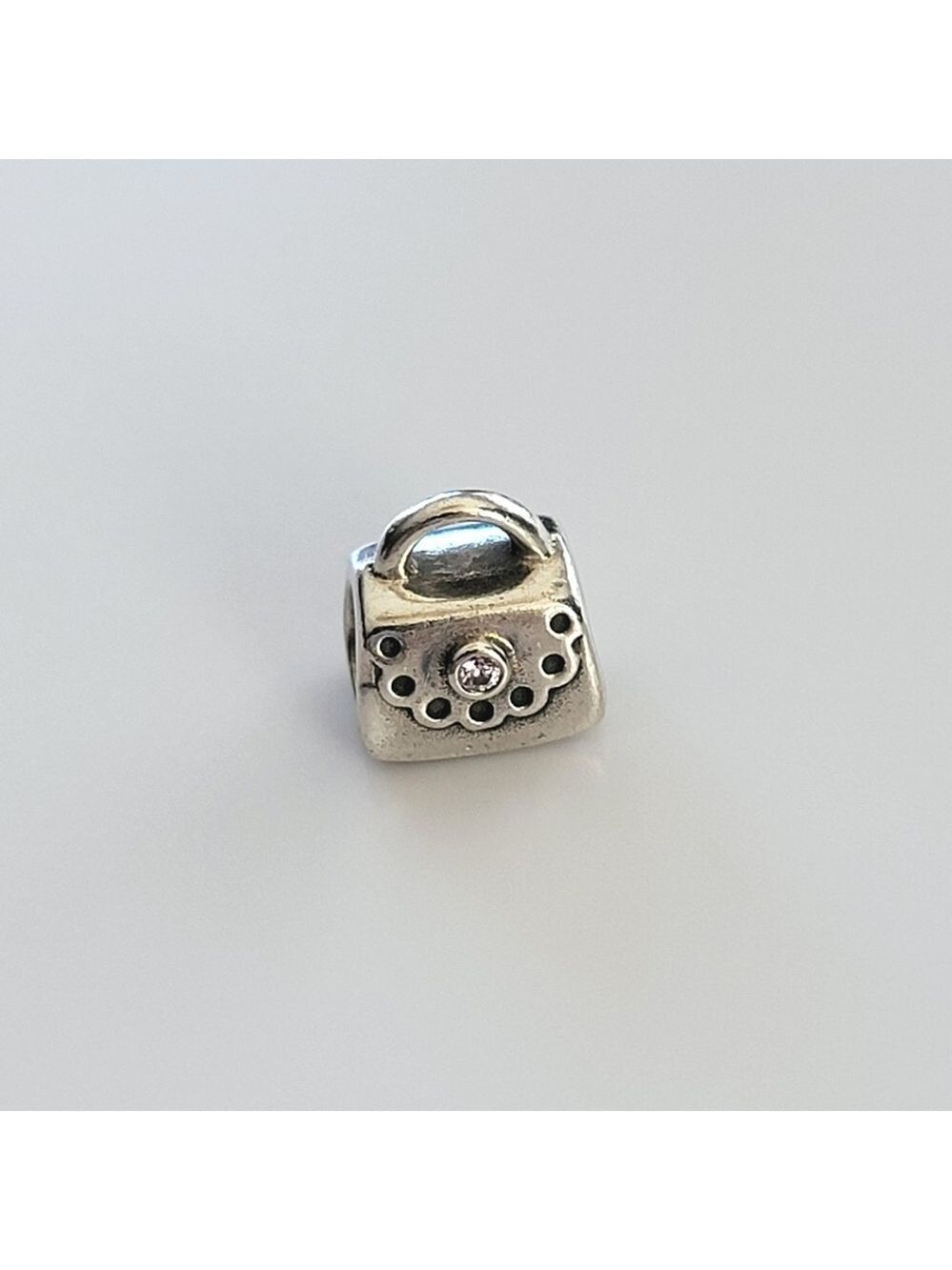 Pandora Charm Purse With Pink Crystal #2596
